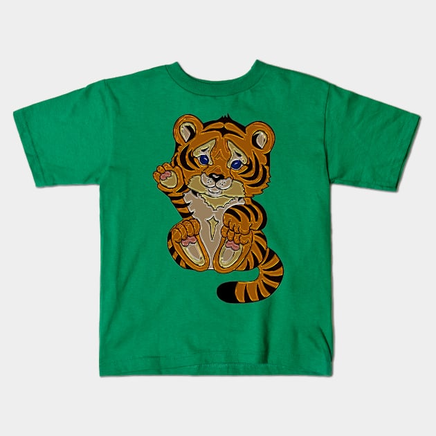 I'm Paw-some! baby tiger! year of the tiger strength success Kids T-Shirt by Slimgoody's Tees